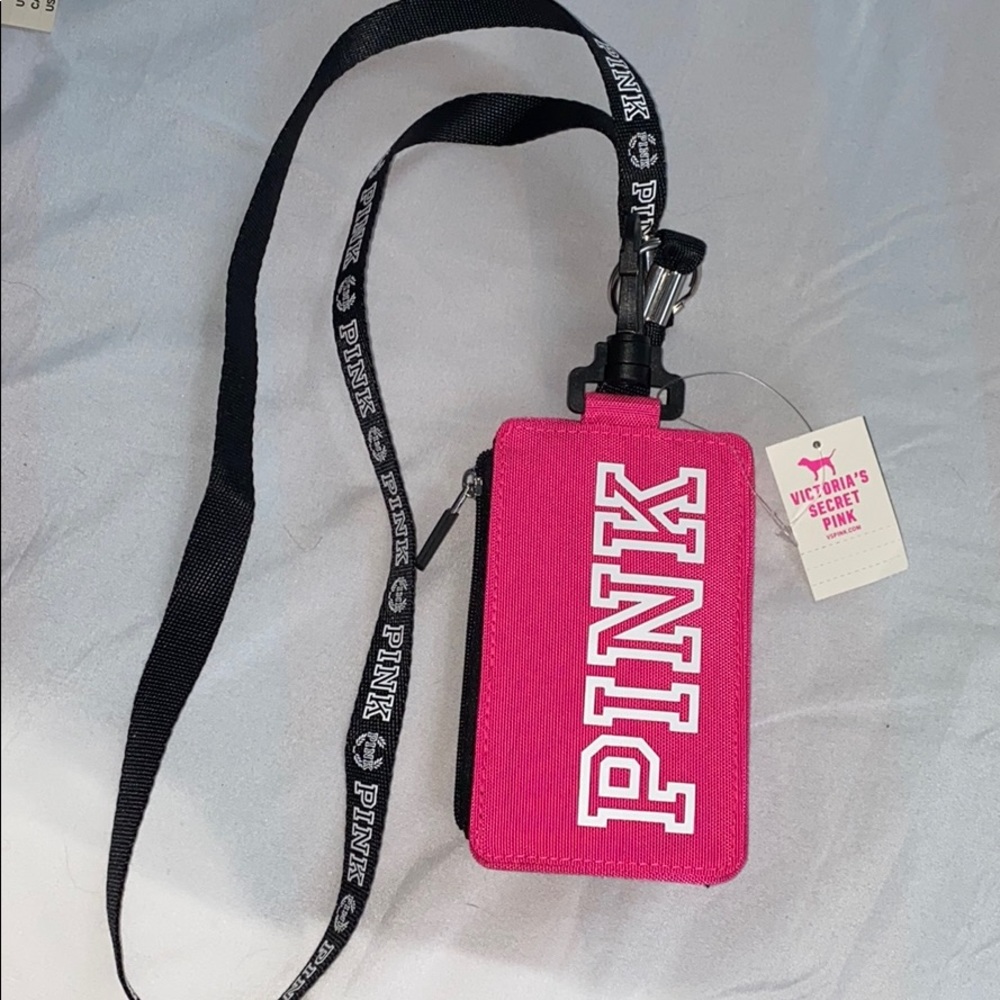 Victoria secret pink RARE lanyard/ ID holder